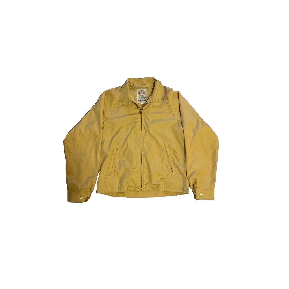 Vintage Peters Harrington Jacket Mens 36 Small Yellow All Weather Zip USA